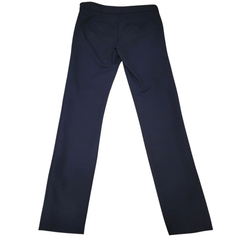Tory Burch Maude Navy Blue Stretch Ankle Flat Front Cigar Pants Size‎ 2 I376